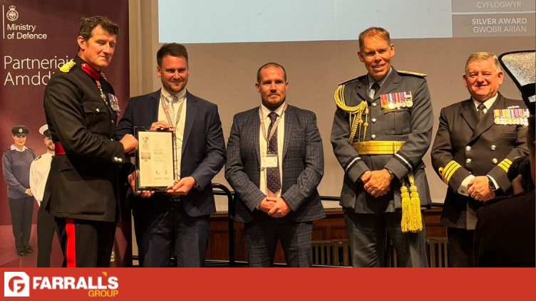 Gold Award for Farrall's Group for continued Armed Forces support